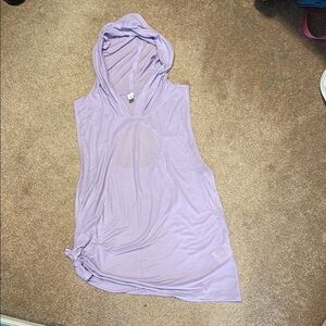 Under Armour Lavender Hooded Tank Top